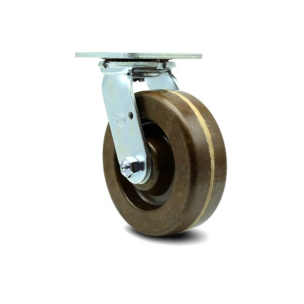 Service Caster 6 Inch High Temp Phenolic Wheel Swivel Caster with Roller Bearing SCC-30CS620-PHRHT - main